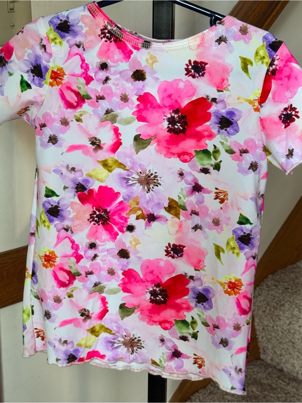 NWT Girls’ Sz. 4 YOGABABY Bright-Colored Floral Short Sleeve Tee